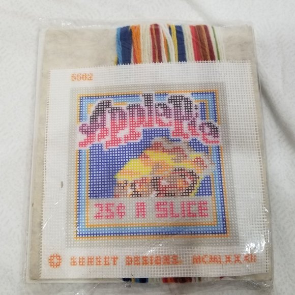 Sunset Needle Point Kit 5562 25 Slice Apple Pie Cheryl Ruehle Fall Autumn NEW - Picture 3 of 7